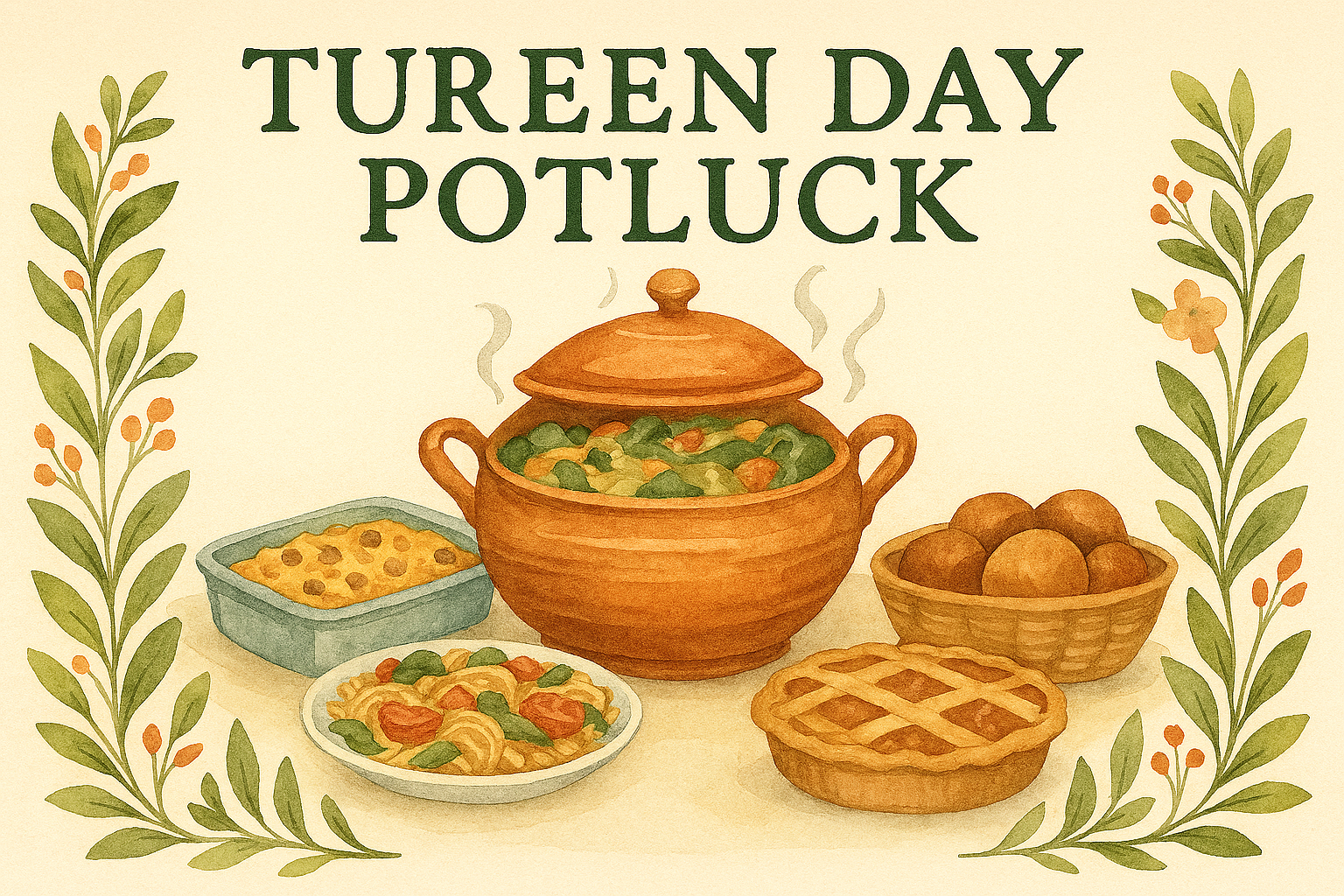 TUREEN FELLOWSHIP DAY! Bring your favorite dish